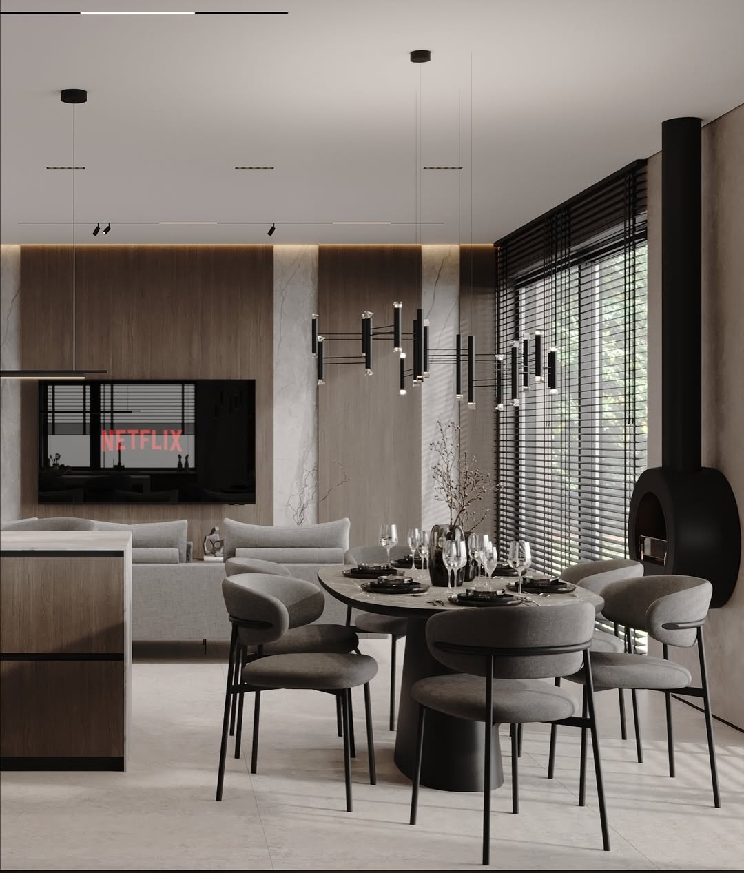 Apartment Interior 75 m² —  Warm Modern Gallery